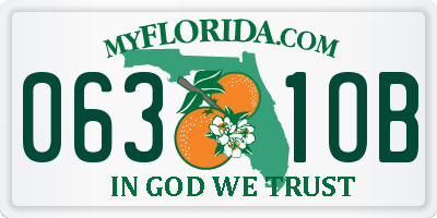 FL license plate 0631OB