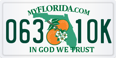 FL license plate 0631OK