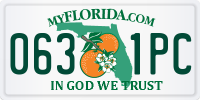 FL license plate 0631PC