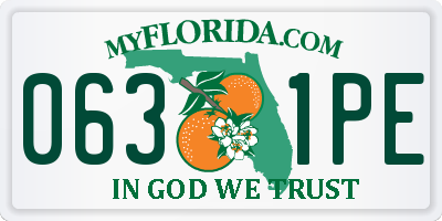 FL license plate 0631PE