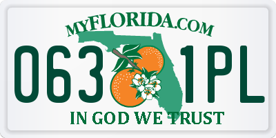 FL license plate 0631PL