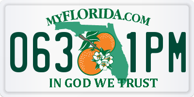 FL license plate 0631PM