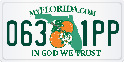 FL license plate 0631PP