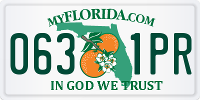 FL license plate 0631PR