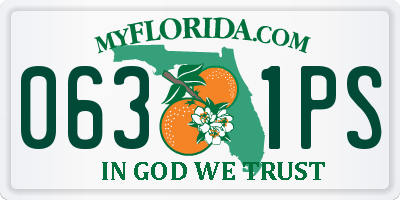 FL license plate 0631PS