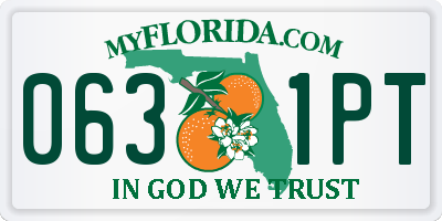 FL license plate 0631PT