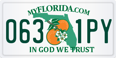 FL license plate 0631PY