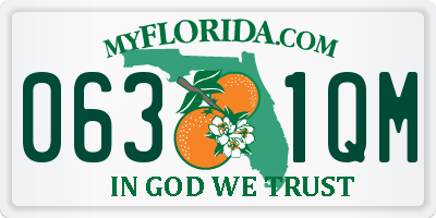 FL license plate 0631QM
