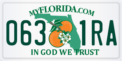 FL license plate 0631RA