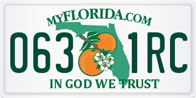 FL license plate 0631RC