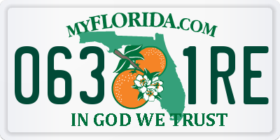 FL license plate 0631RE