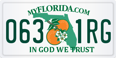FL license plate 0631RG