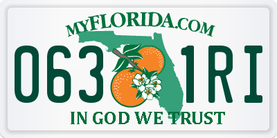 FL license plate 0631RI