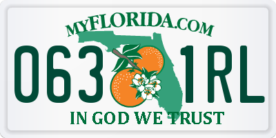 FL license plate 0631RL