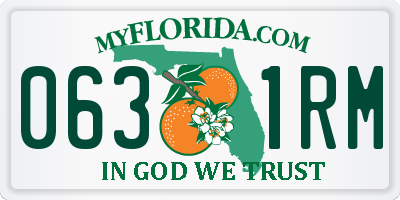 FL license plate 0631RM