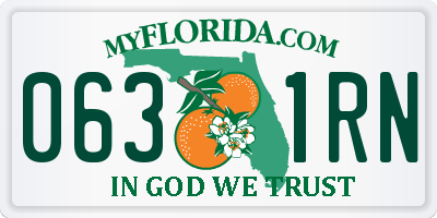 FL license plate 0631RN