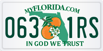FL license plate 0631RS
