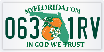 FL license plate 0631RV