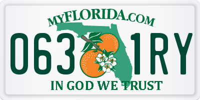 FL license plate 0631RY