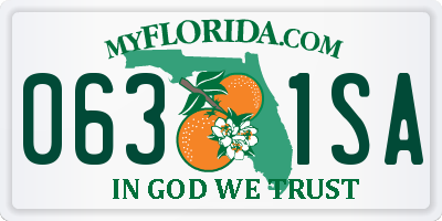 FL license plate 0631SA