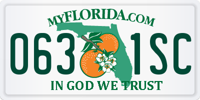FL license plate 0631SC