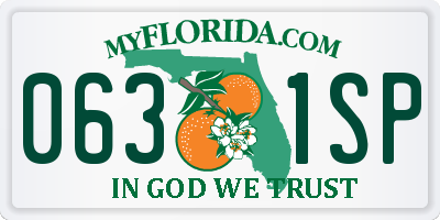 FL license plate 0631SP