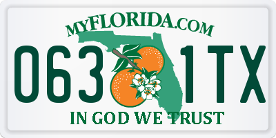 FL license plate 0631TX
