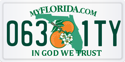 FL license plate 0631TY