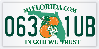 FL license plate 0631UB