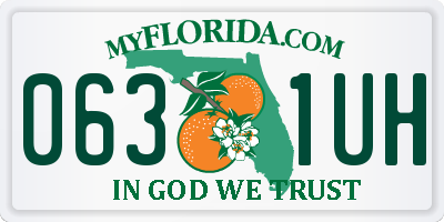 FL license plate 0631UH