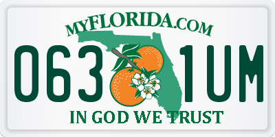 FL license plate 0631UM