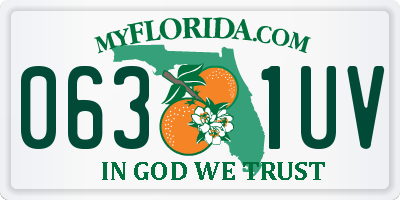 FL license plate 0631UV