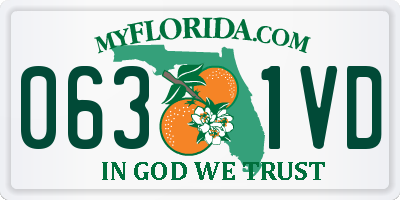 FL license plate 0631VD