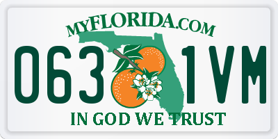 FL license plate 0631VM