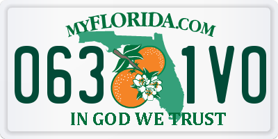 FL license plate 0631VO
