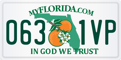 FL license plate 0631VP