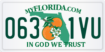FL license plate 0631VU