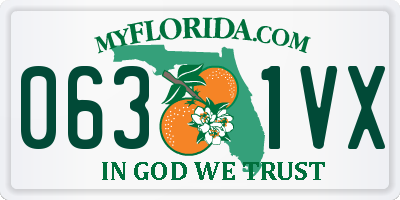 FL license plate 0631VX