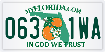 FL license plate 0631WA