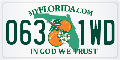FL license plate 0631WD