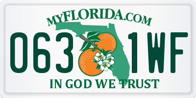 FL license plate 0631WF