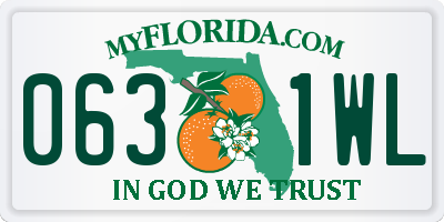 FL license plate 0631WL