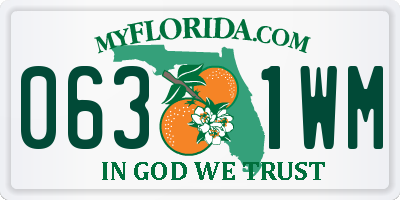 FL license plate 0631WM