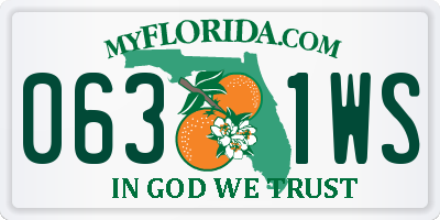 FL license plate 0631WS