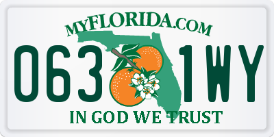FL license plate 0631WY