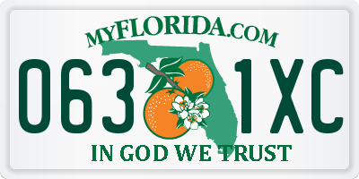 FL license plate 0631XC