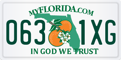 FL license plate 0631XG