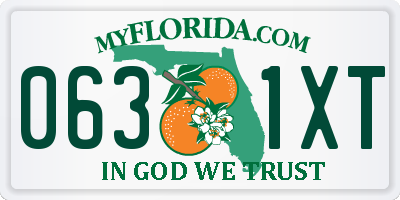 FL license plate 0631XT