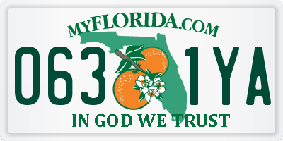 FL license plate 0631YA
