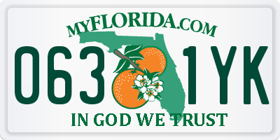 FL license plate 0631YK